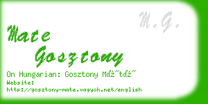 mate gosztony business card